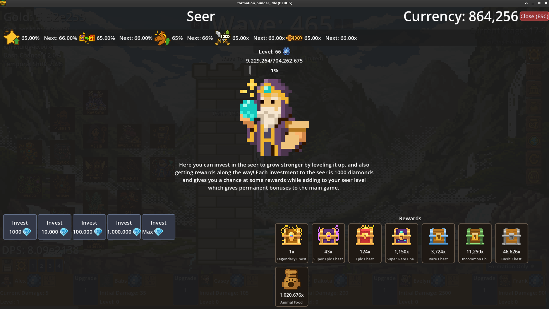 Seer investment and progression