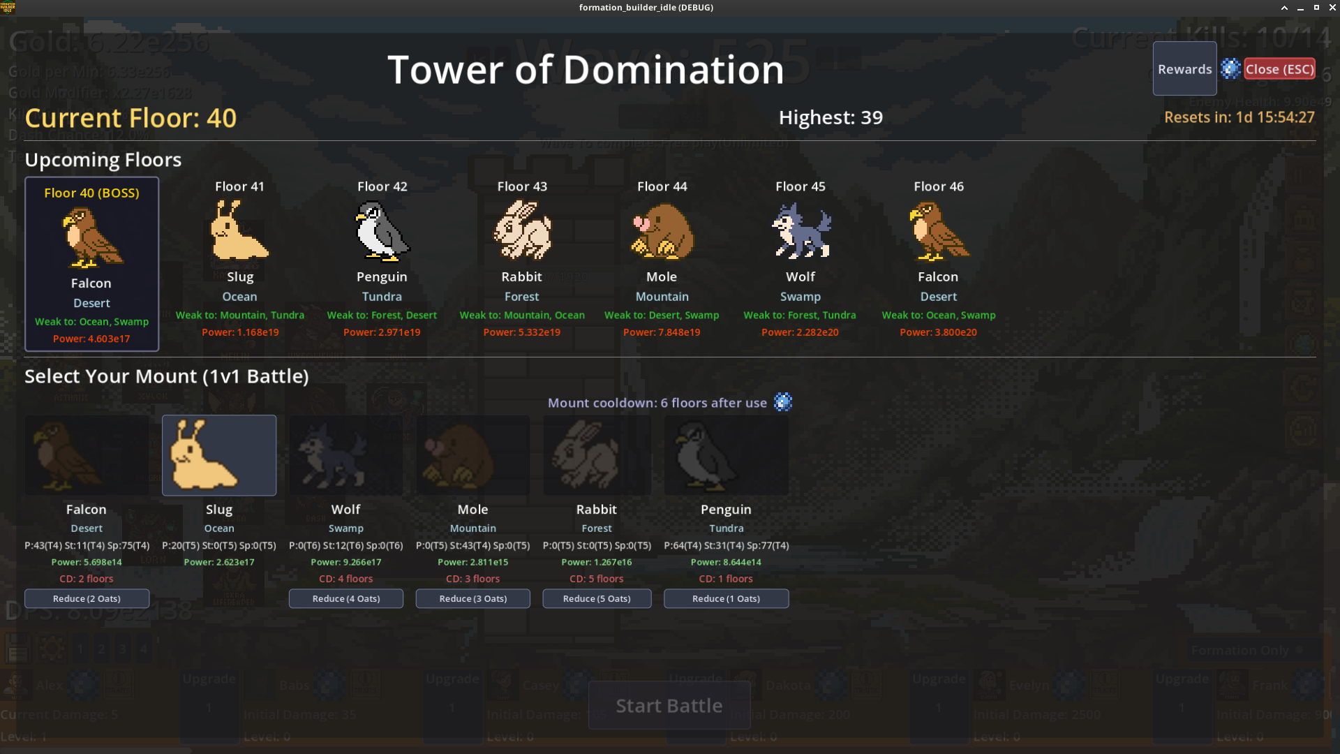Tower of Domination mount selection